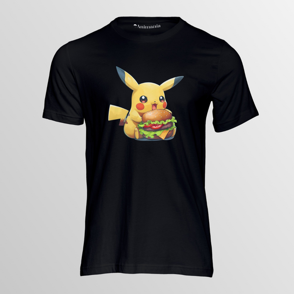Camiseta Pikachu e seu Hamburguer